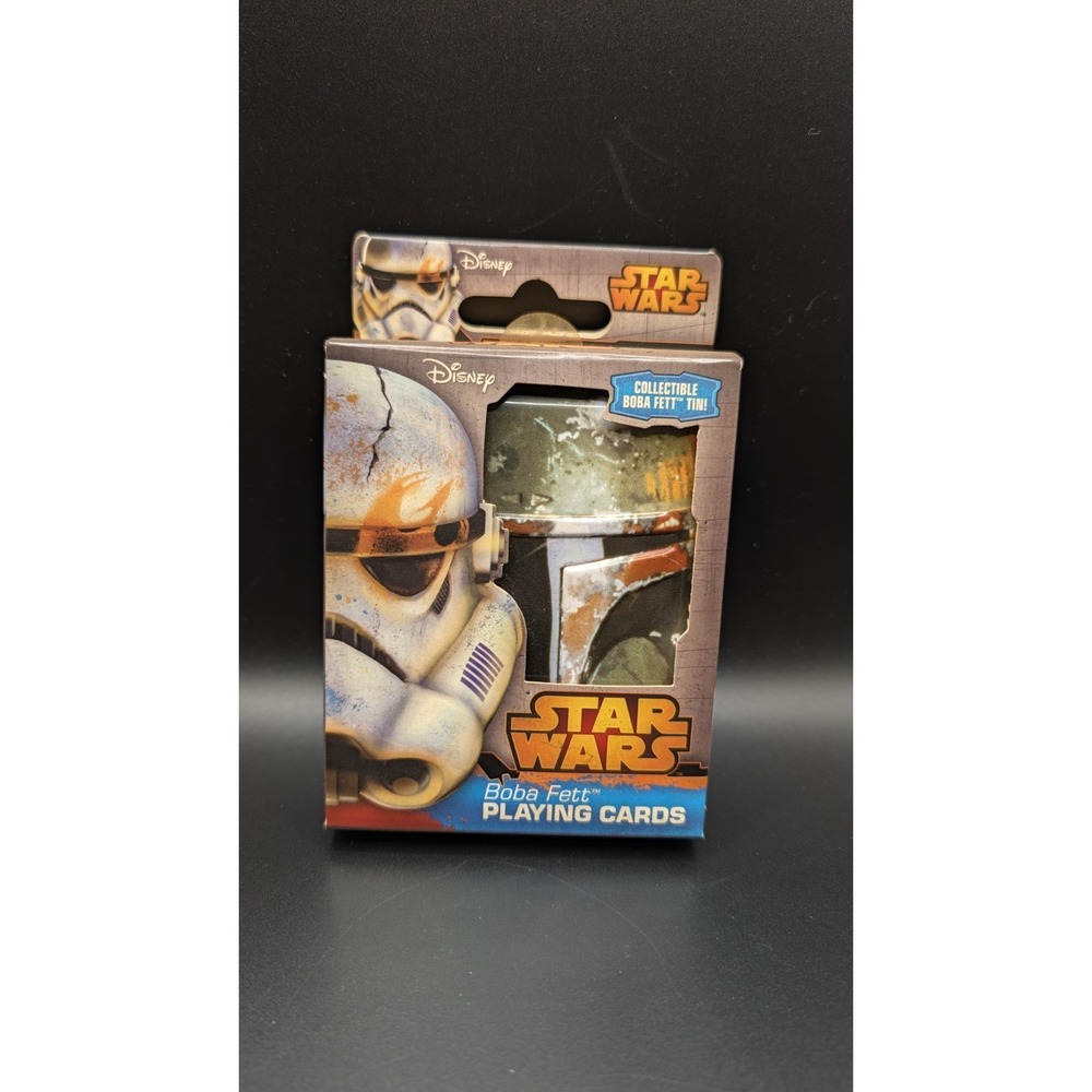 Disney Star Wars Boba Fett Playing Cards Collectible Tin Cartamundi New Sealed
